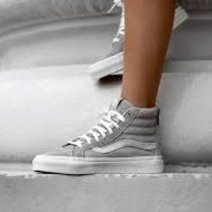 Vans Sk8-Hi Canvas Men's, Grey, Size 9